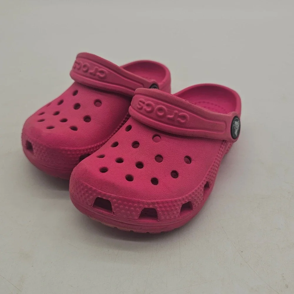 Crocs Classic Clogs Shoes Kids Size 7C Toddler Pink Sip On